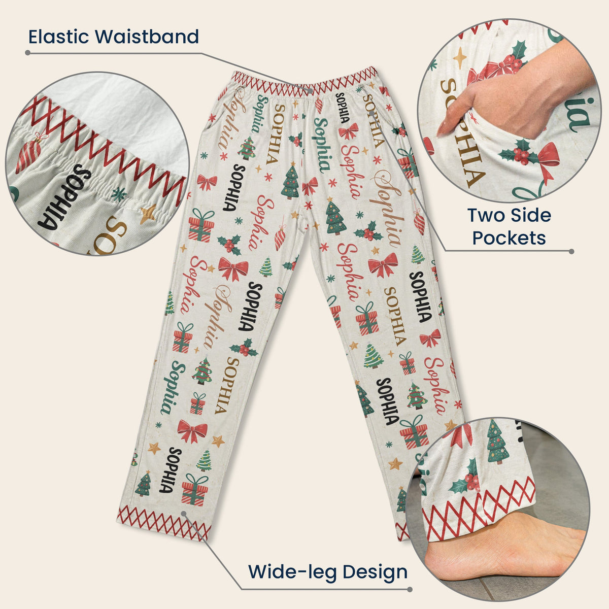 Our Family Matching Word Art - Personalized Lounge Pants
