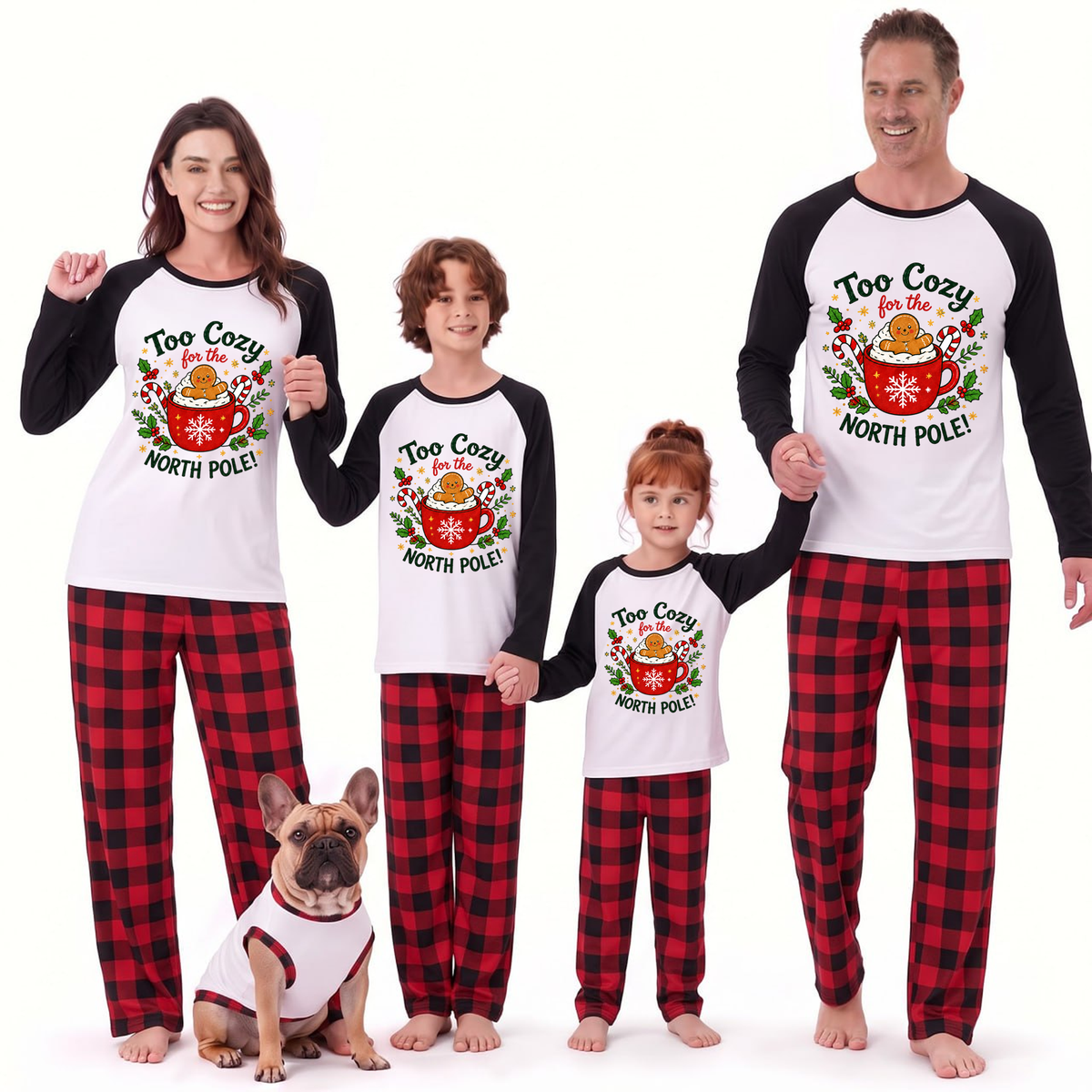 Cozy Gingerbread Christmas Family Matching Pajamas With Pet