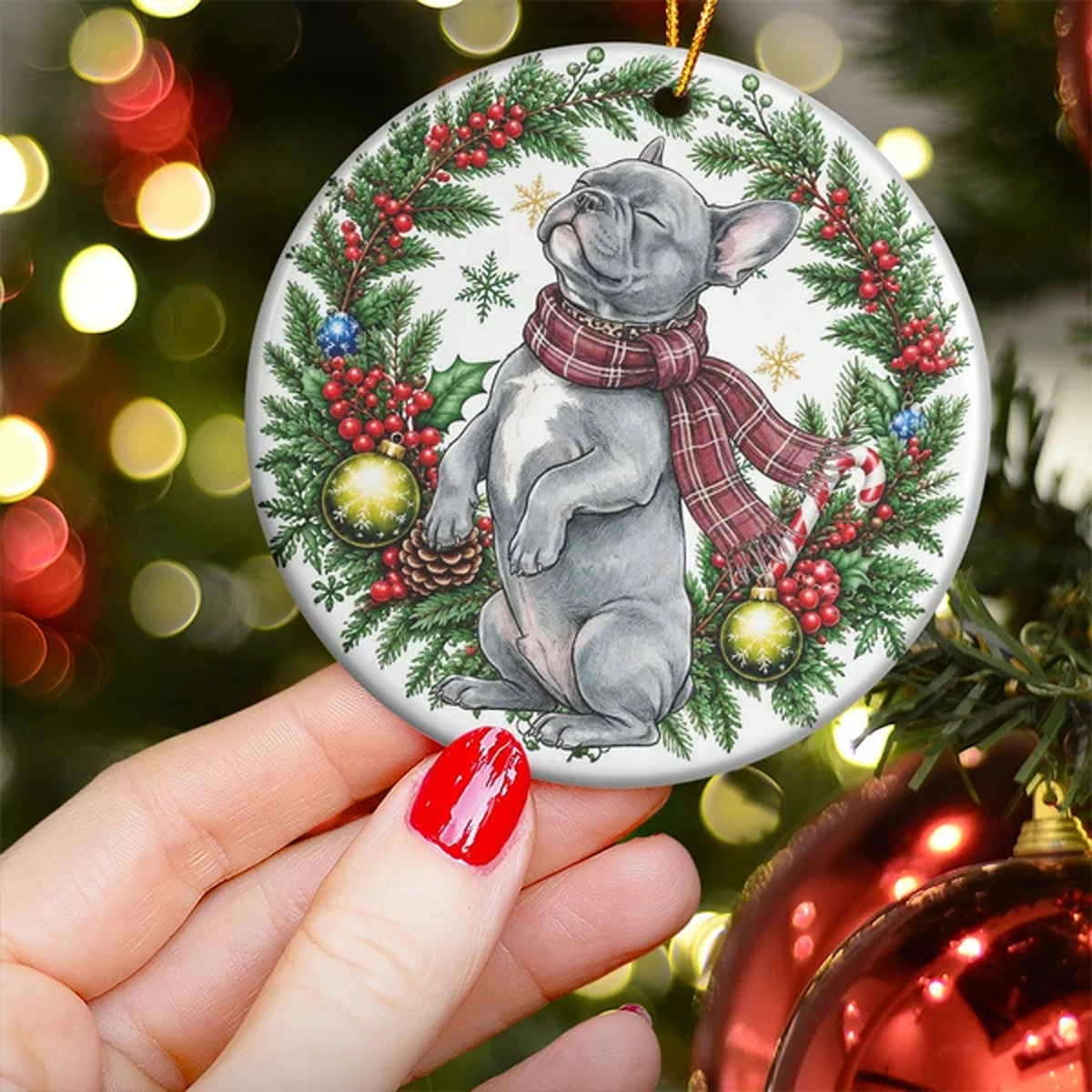 Custom Photo Christmas Gift For Pet Lover, Pet Portrait Ornament, Holiday Decoration Pet Memorial Keepsake - Personalized Ornament