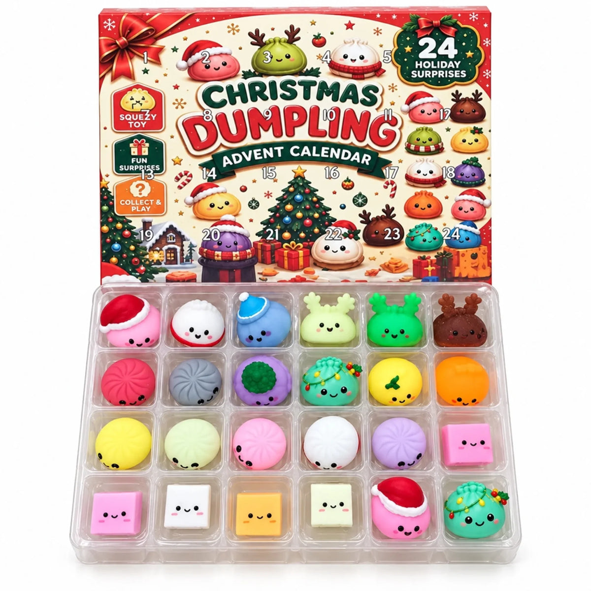 Squishy Dumpling Christmas Kids Gifts - Advent Calendar