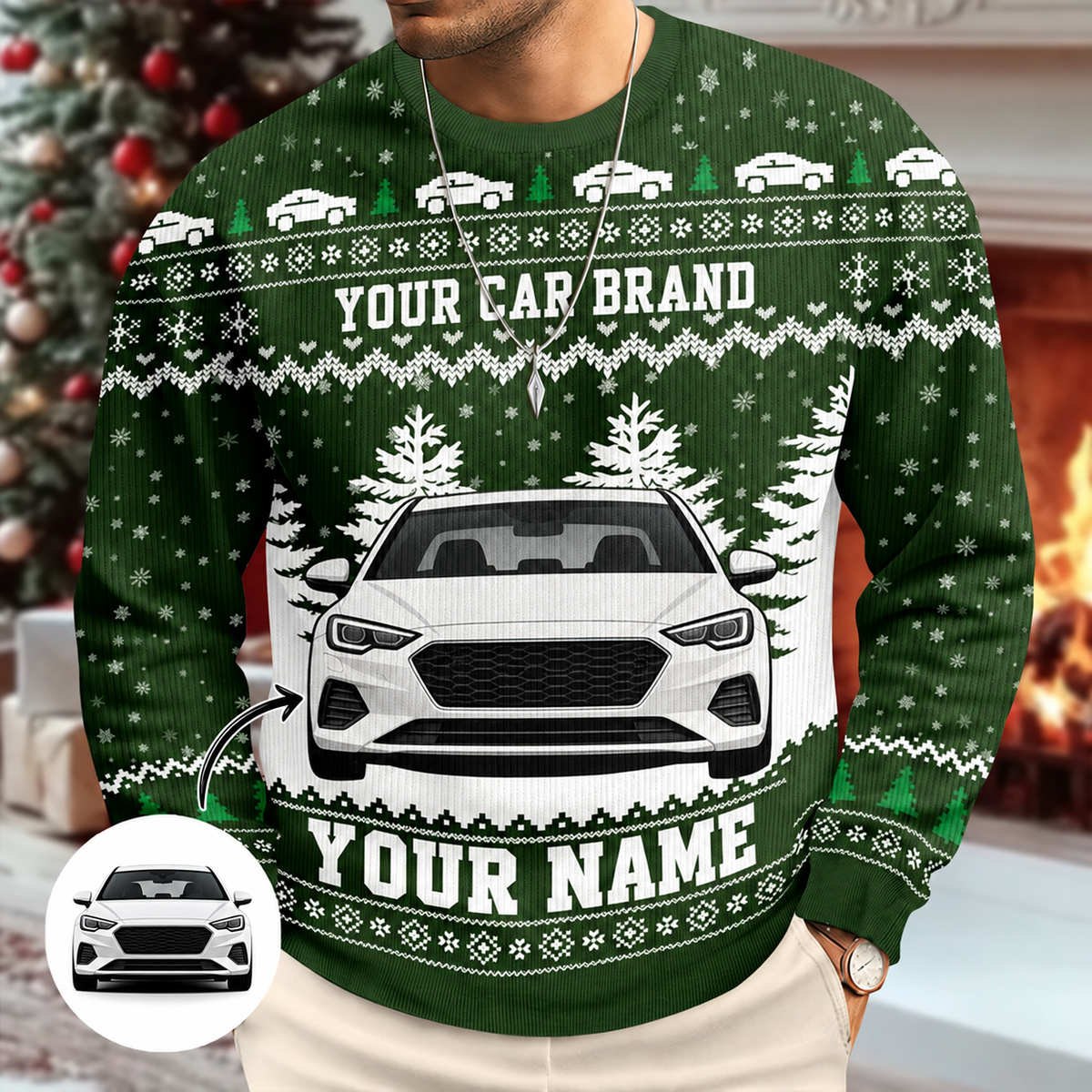 This Is How I Roll - Personalized Photo Car Ugly Sweater