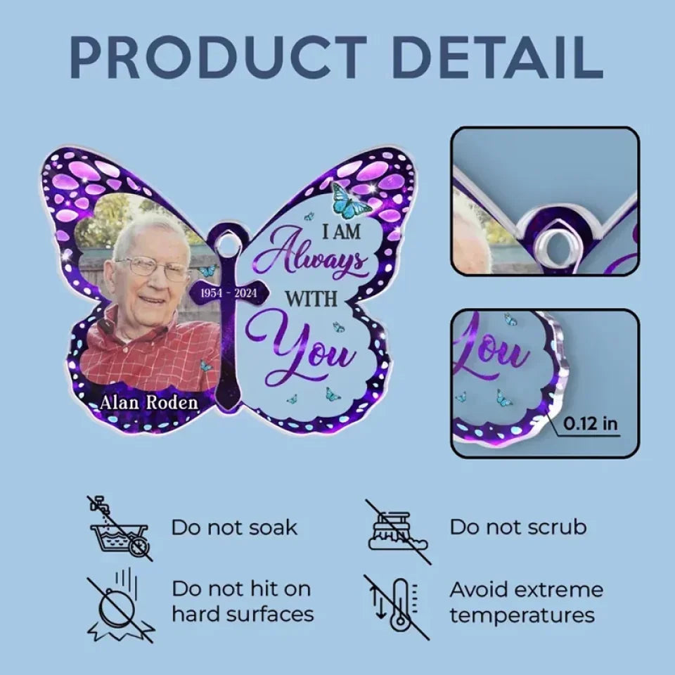 Custom Photo In Memory, We Keep Their Spirit Alive - Memorial Personalized Custom Car Ornament - Acrylic Custom Shaped - Sympathy Gift, Christmas Gift For Family Members