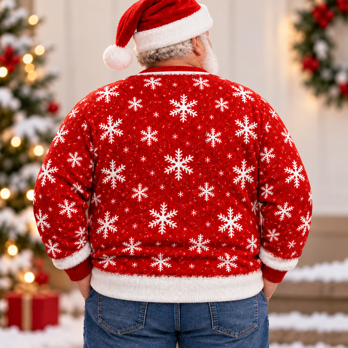 Funny Hairy Santa Belly Boobs Merry Christmas Ugly Sweater LM32 670087