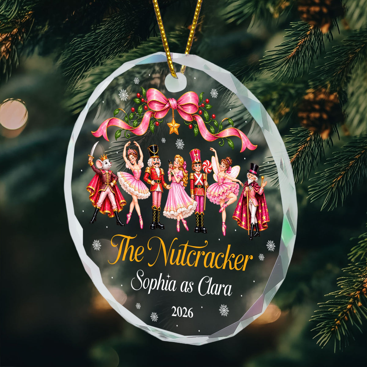 The Nutcracker Custom Name And Character Gift For Ballet Girl - Personalized Ornament