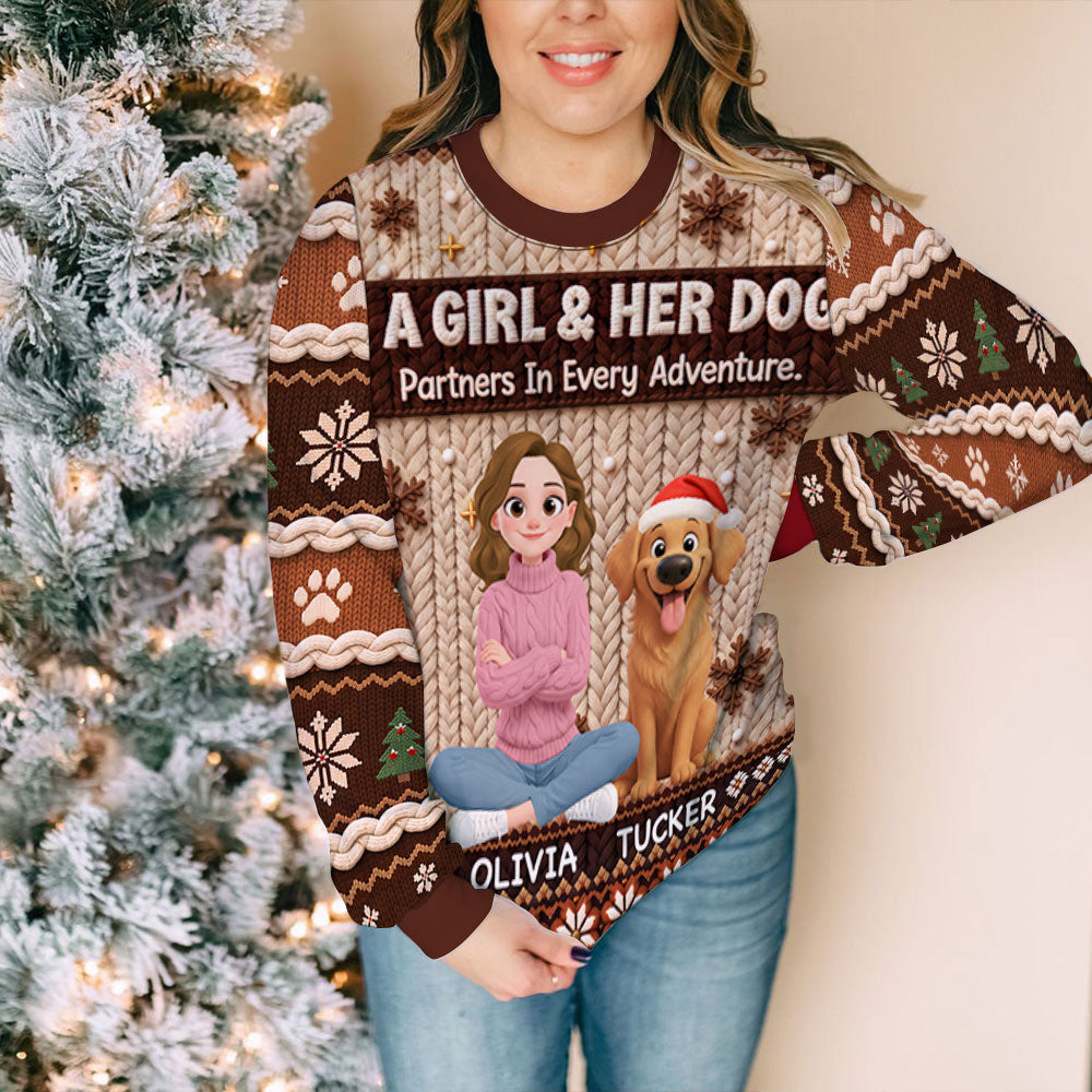 Partners In Every Adventure - Personalized All-Over-Print Sweatshirt