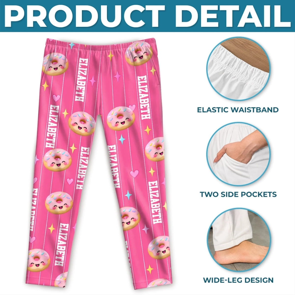 Custom Name Squishy Treat Gifts for Girls - Personalized Pajama Pants