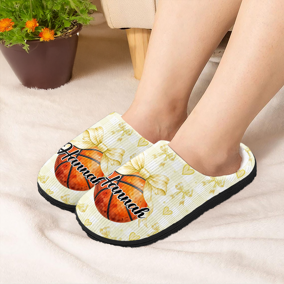 Personalized Custom Name Coquette Bow Sport Slippers TH10 171355