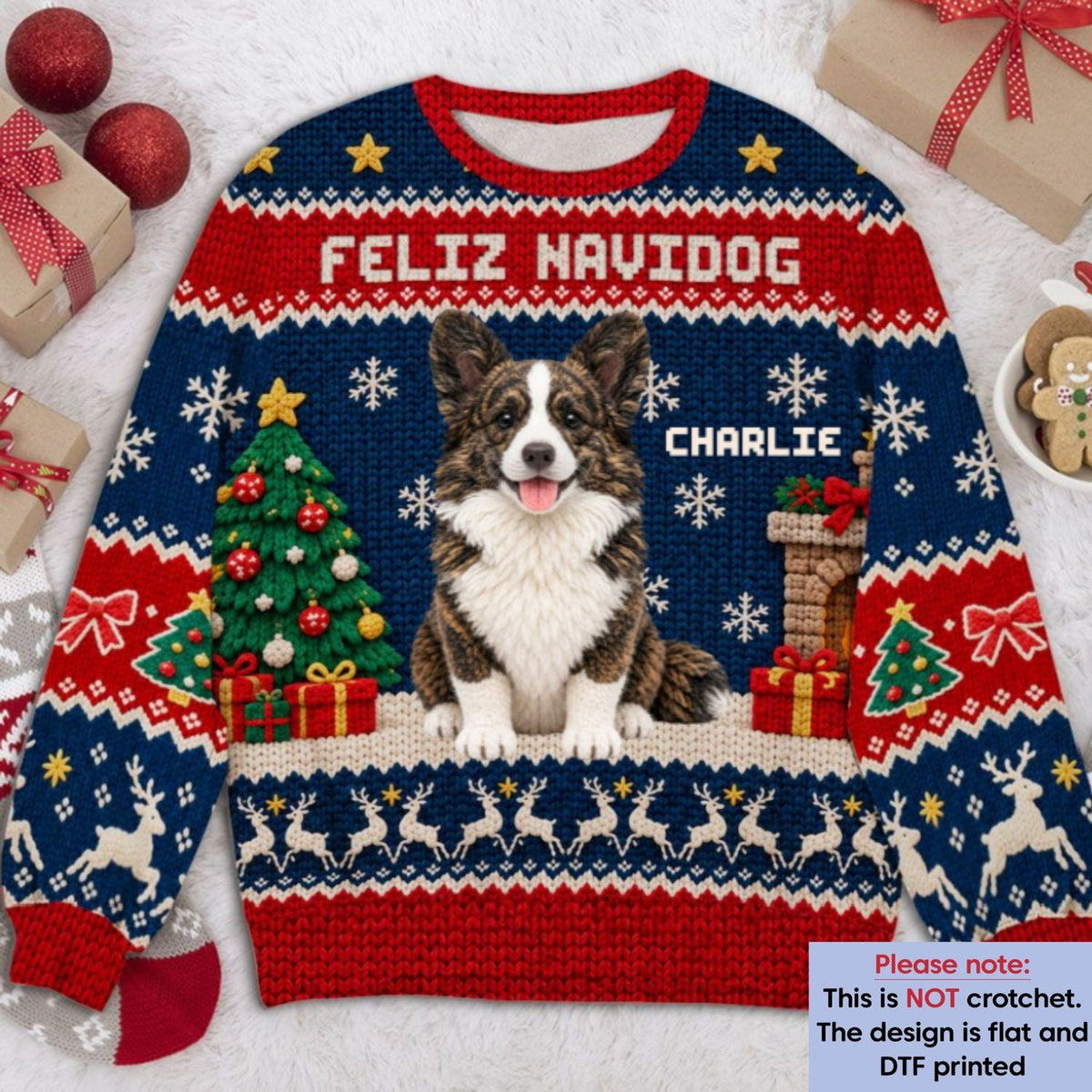 Merry Woofmas - Personalized All-Over-Print Sweatshirt
