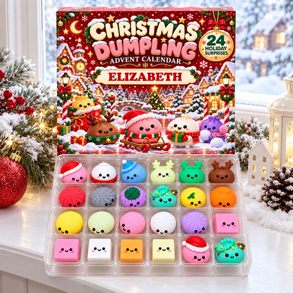24 Days of Dumpling Squishies - Personalized Advent Calendar