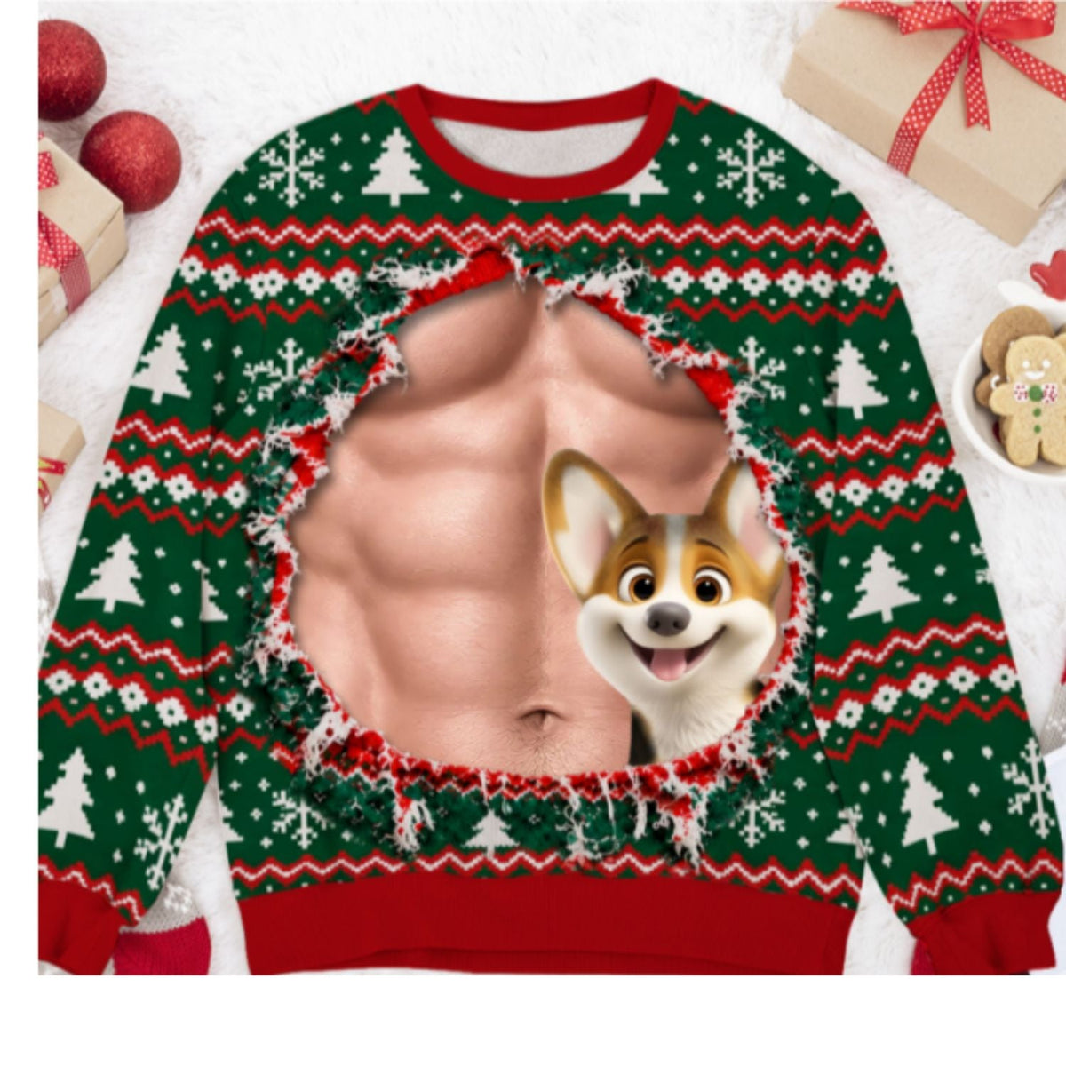 Custom Christmas Sweatshirt for Dog Dad, Dog Lovers • Forever Annoying - Personalized All-Over-Print Sweatshirt