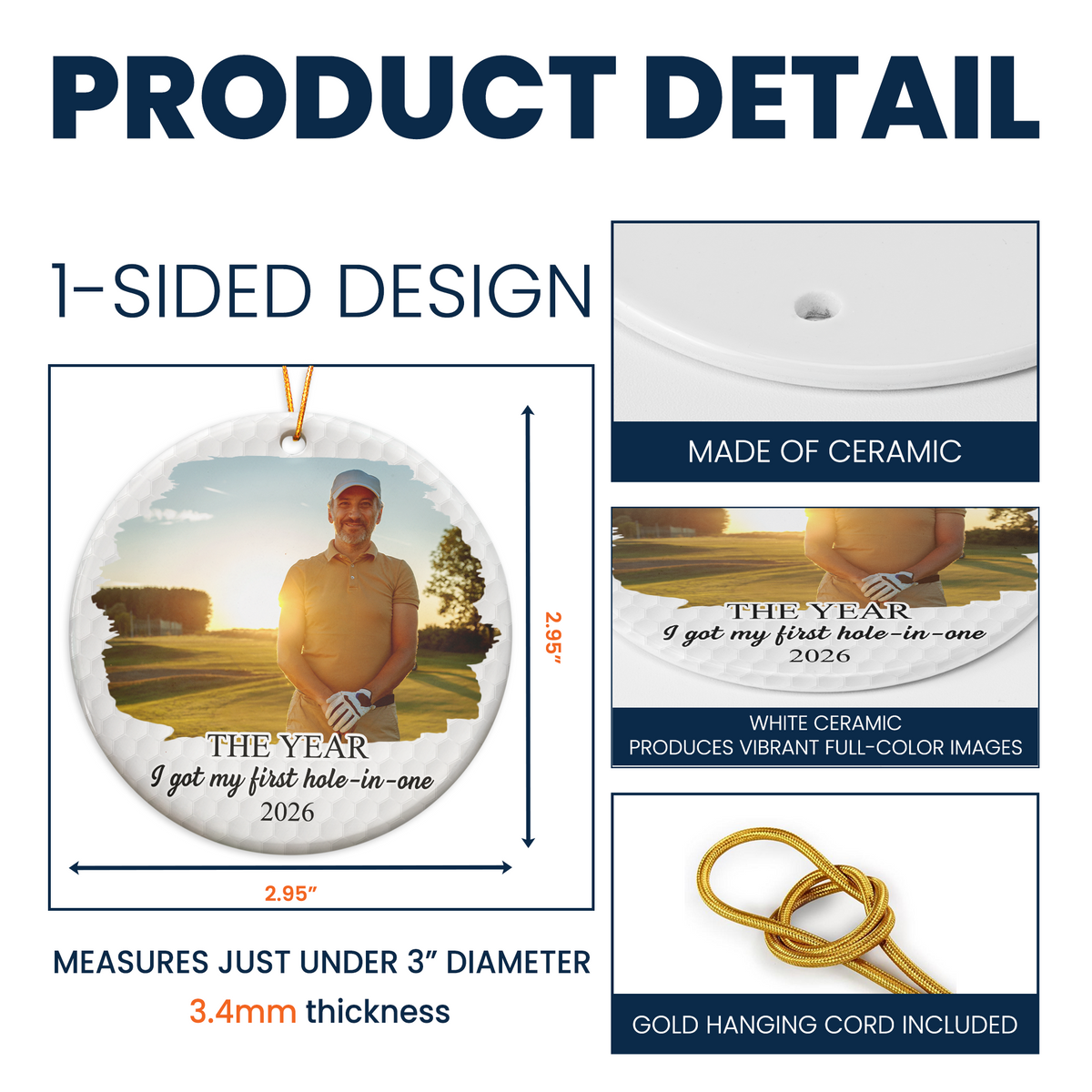 The Year With My Golf Memories - Personalized Ornament
