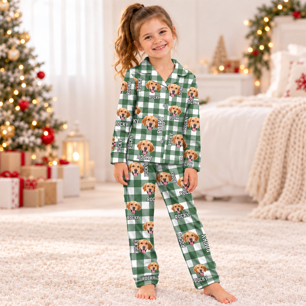 Custom Photo Name Dog Cat Kid Pajamas HA75 919394