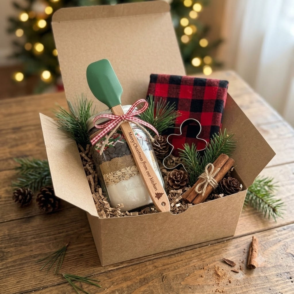Custom Engraved Christmas Mini Silicone Spatula β Stocking Stuffer LM32 670547