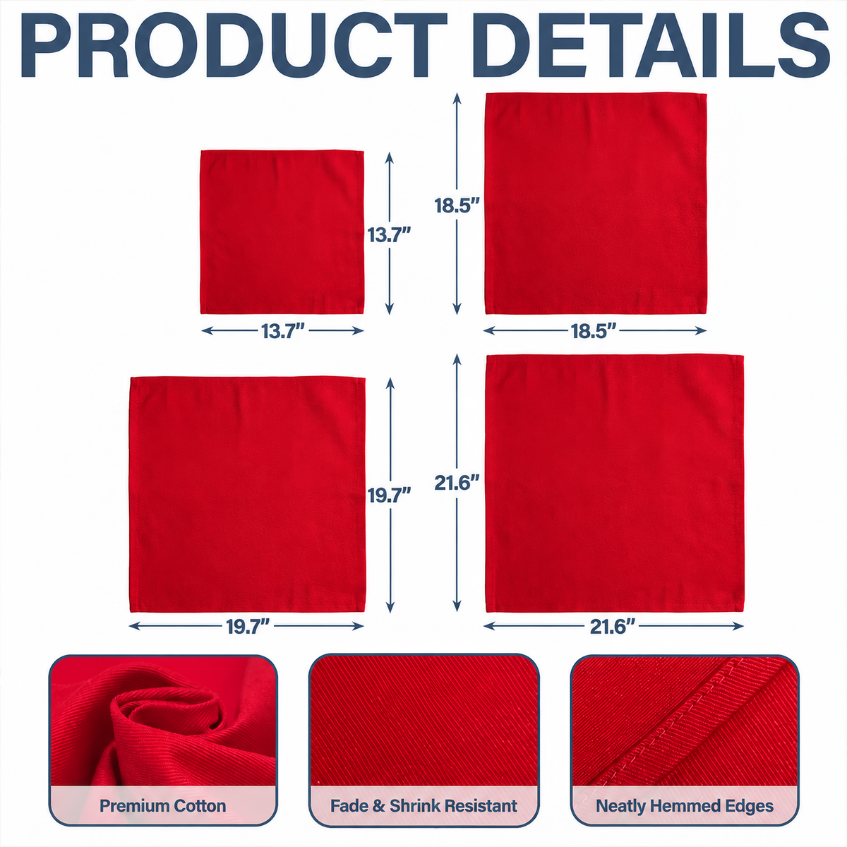 Custom Family Name Merry Christmas Reusable Cotton Napkin Christmas Decor HA75 919456