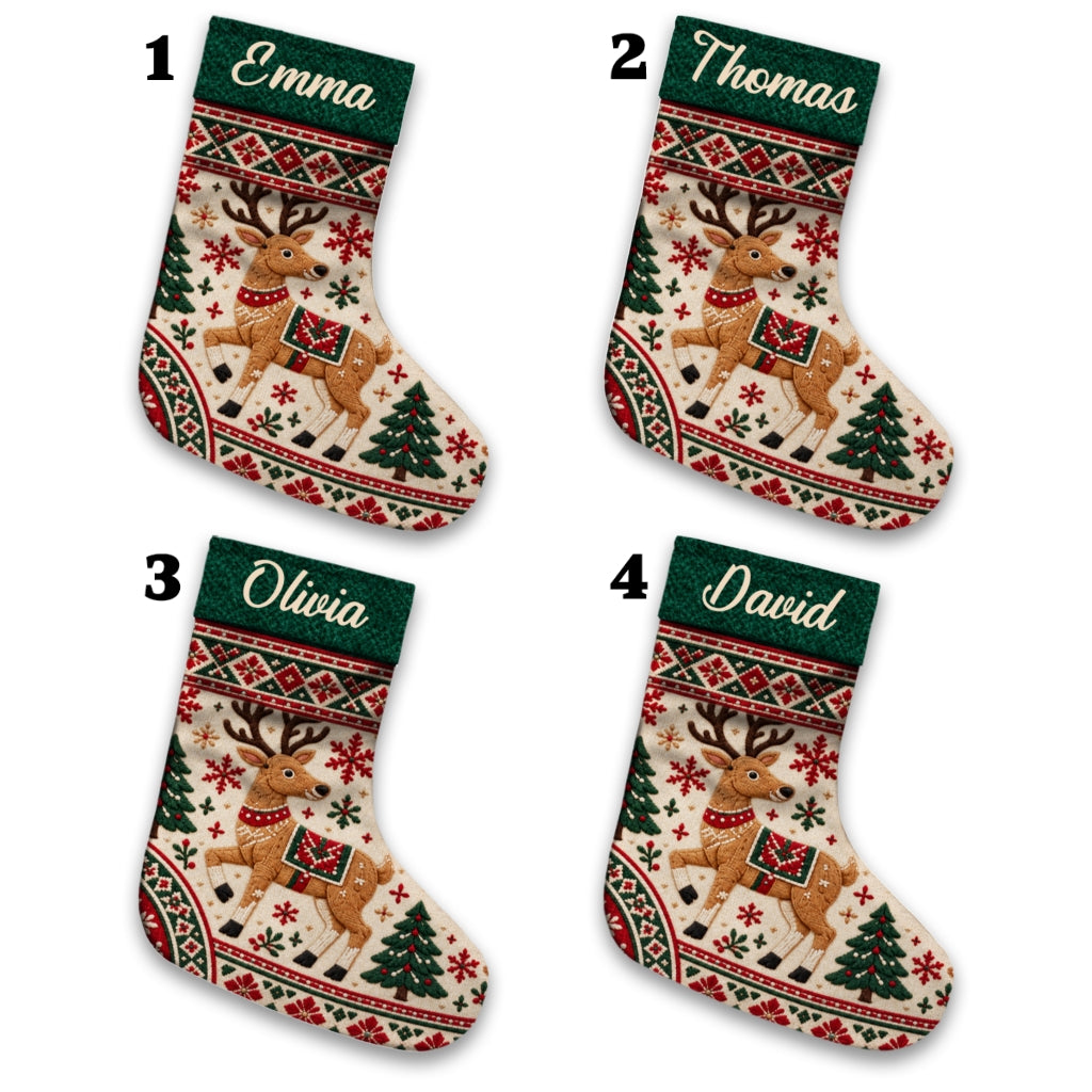 Snowman Family - Personalized Christmas Stocking