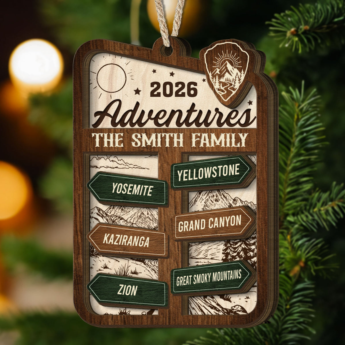 Family Adventure This Year - Personalized Ornament