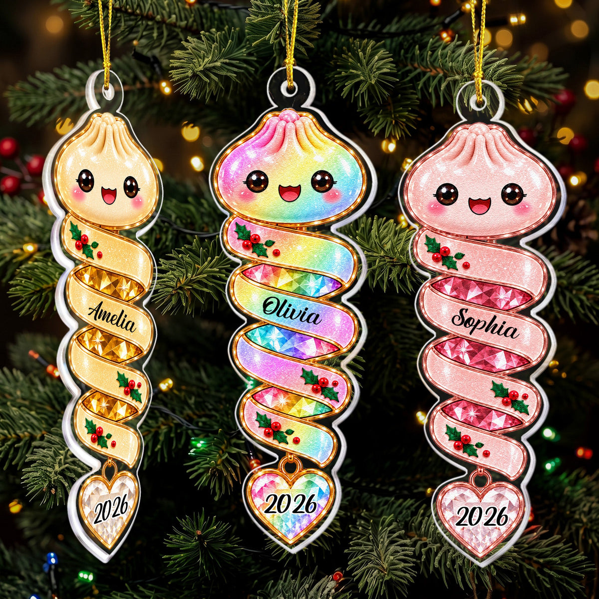 Custom Name Squishy Ornament Gift For Kids - Personalized Ornament