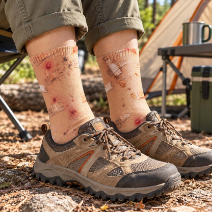 Funny Camping Socks – Realistic 3D Outdoor Adventure Novelty – Gag Gifts For Campers - Personalized Socks