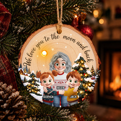 Love You To The Moon And Back - Personalized Ornament