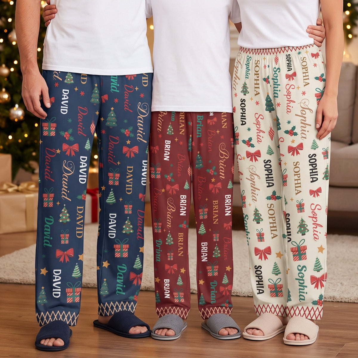 Our Family Matching Word Art - Personalized Lounge Pants