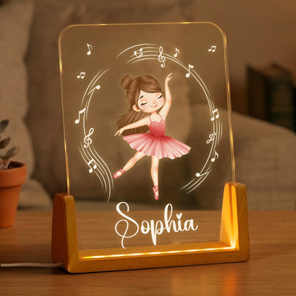 Ballet Girl Custom Name & Character Gift For Ballerina, Ballet Lovers - Personalized Night Light