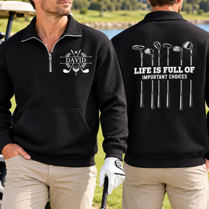 Golf Monogram, Custom Name Gift For Golf Players, Golf Lovers - Personalized Sweatshirt