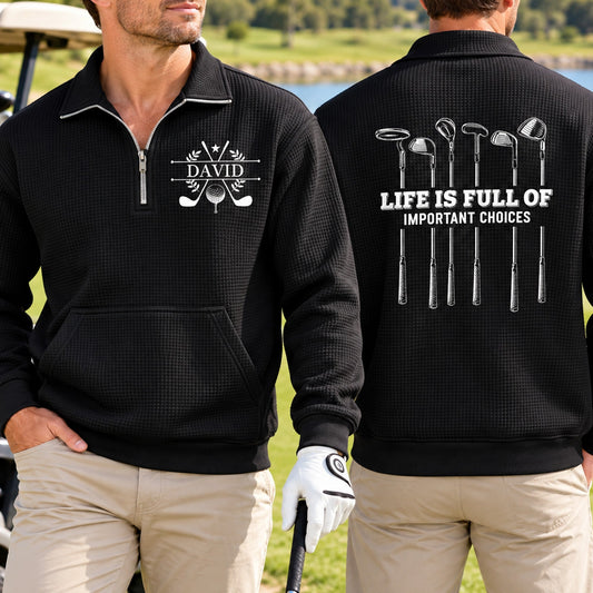 Golf Monogram, Custom Name Gift For Golf Players, Golf Lovers - Personalized Sweatshirt