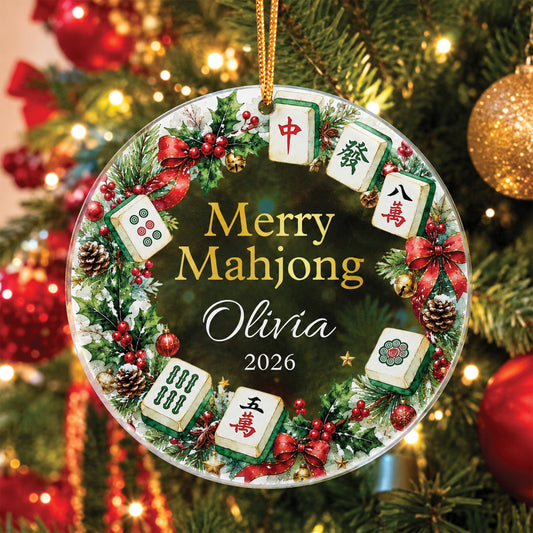 Merry Mahjong Gift For Mahjong Girls, Mahjong Lovers - Personalized Ornament