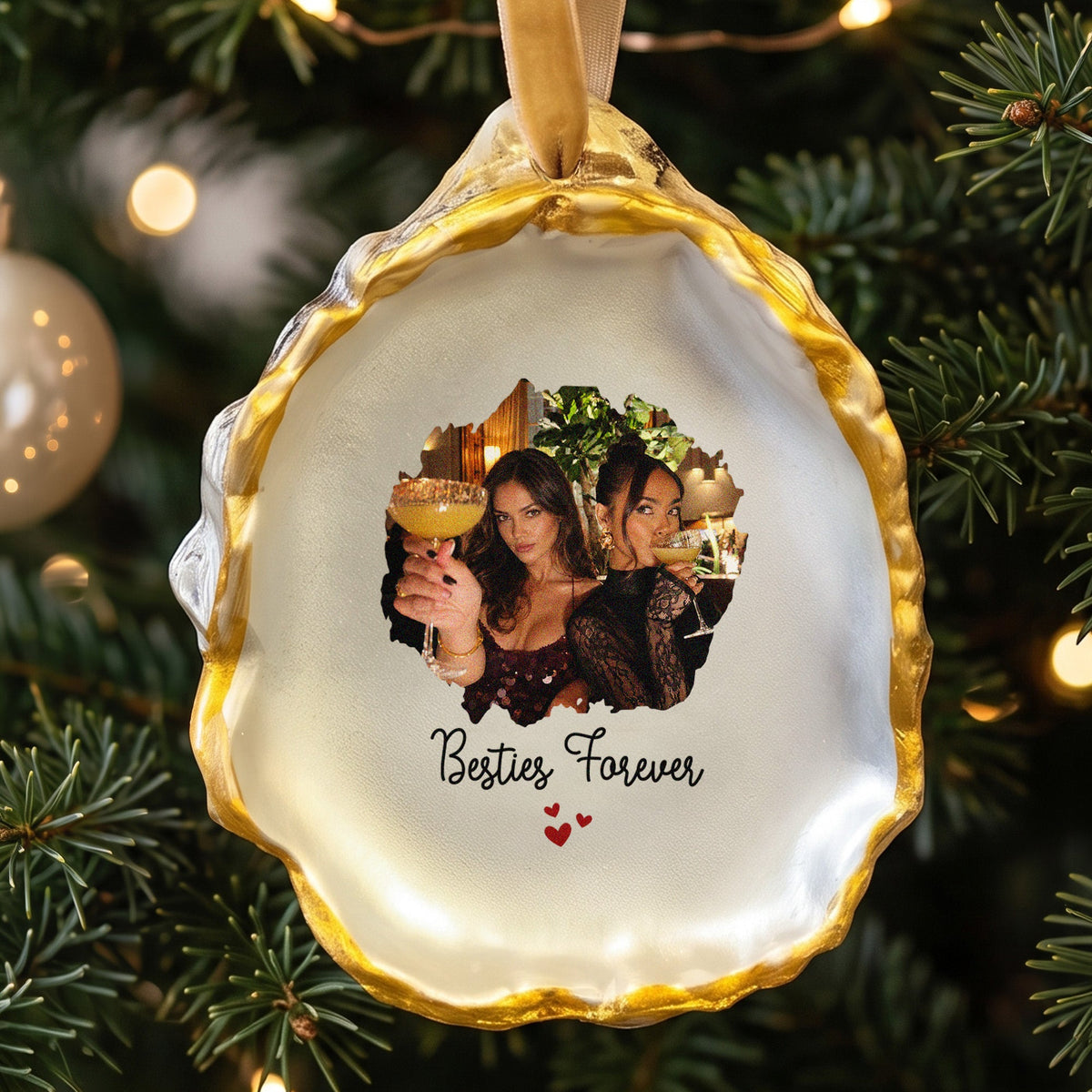 Friendship Thank You Gifts - Upload Photo Oyster - Personalized Ornament