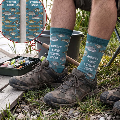 My Lucky Fishing Socks - Personalized Socks