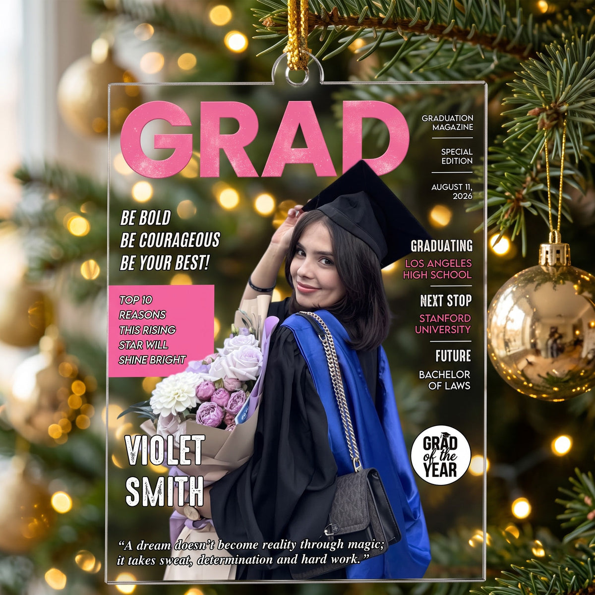 Graduation Magazine - Personalized Ornament