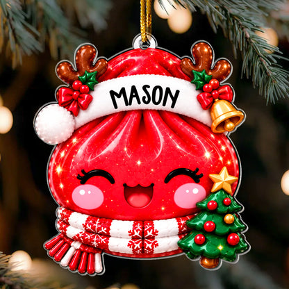 Christmas Vibe Cute Dumplings Gift For Squishy Hunter - Personalized Ornament