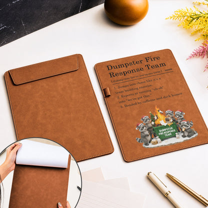 Dumpster On Fire Response Team - Funny Gift For Coworker Team - Personalized Clipboard