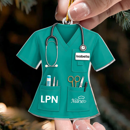 Nurse Uniform Custom Name Gift For Nurse, Coworkers - Personalized Ornament