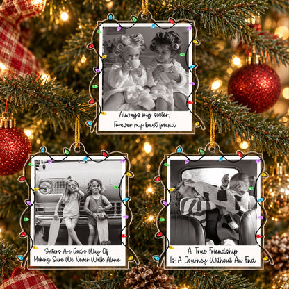 Custom Photo Vintage Old Polaroid - Friendship Gifts - Personalized Ornament