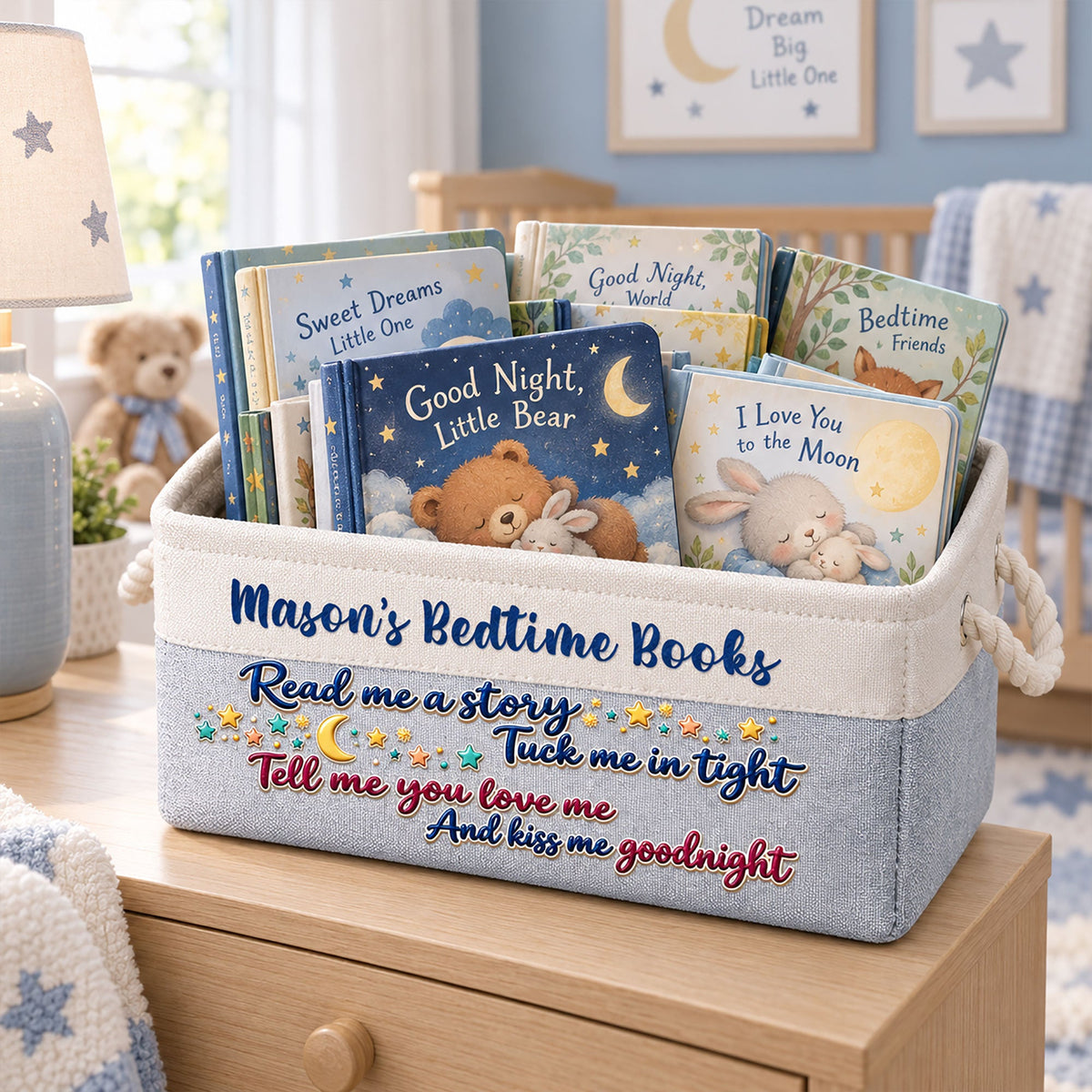 Kid Bedtime Stories - Personalized Storage Basket