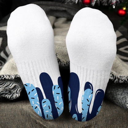 Icecream Drip Design For Baseball, Softball, Soccer, Football, Basketball, Hockey Lover - Personalized Socks