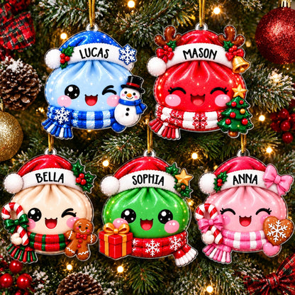 Christmas Vibe Cute Dumplings Gift For Squishy Hunter - Personalized Ornament