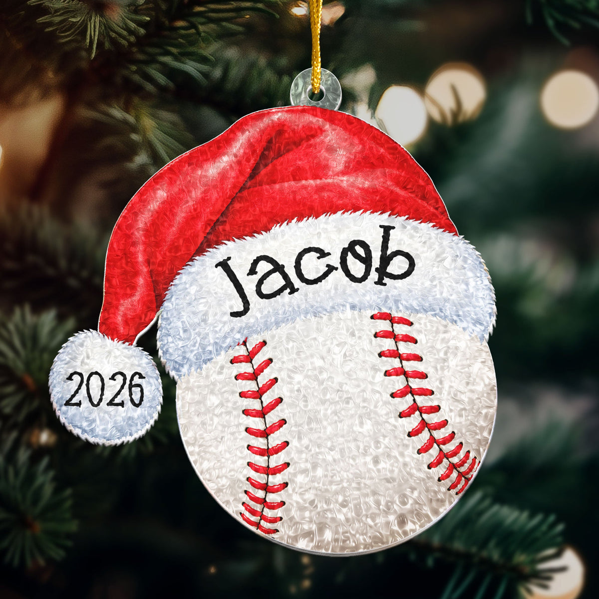 Sports Ornament, Custom Name Gift For Baseball, Softball, Basketball, Football, Hockey, Soccer Player - Personalized Ornament