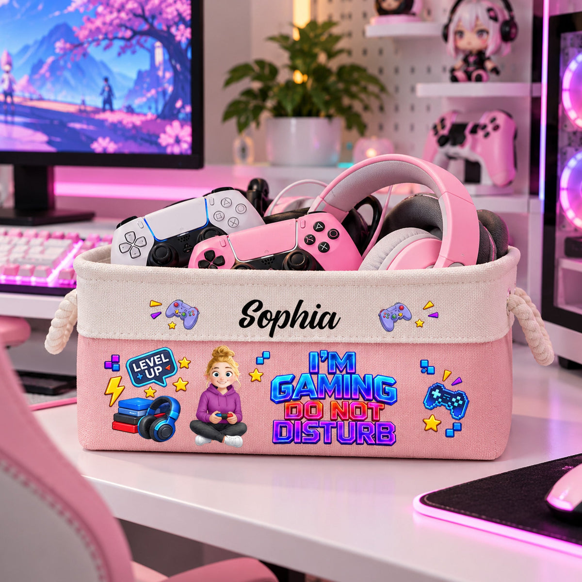 I'm Gaming Do Not Disturb - Personalized Storage Basket