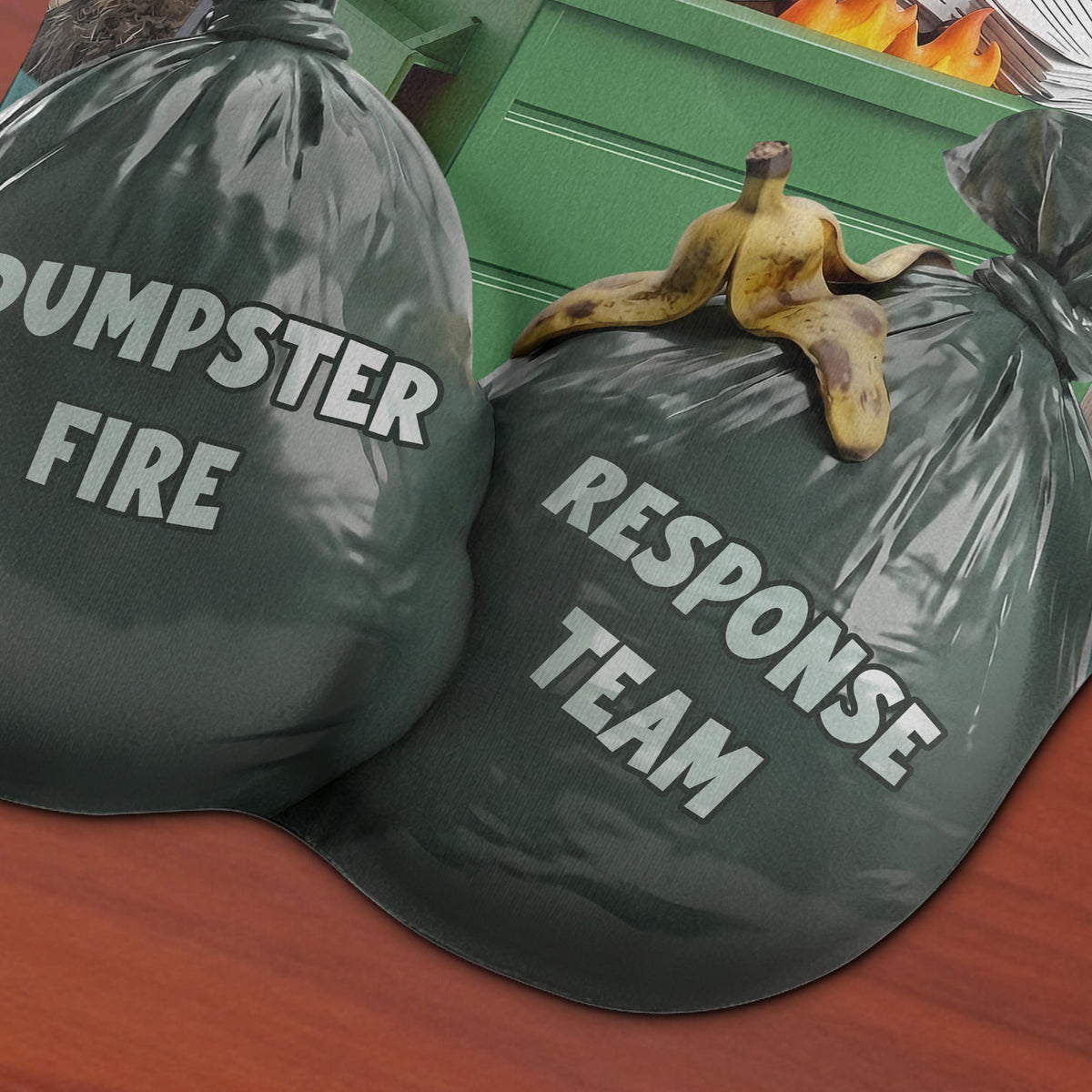 Dumpster On Fire Response Team - Funny Gift For Coworkers - Personalized 3D Mouse Pad