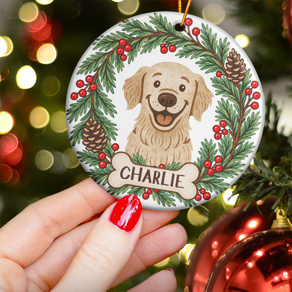 Custom Pet Portrait Christmas Decor - Personalized Ornament