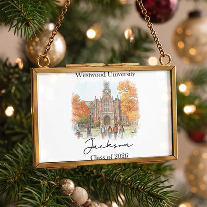 Custom College Photo Keepsake Graduation Gift - Personalized Ornament