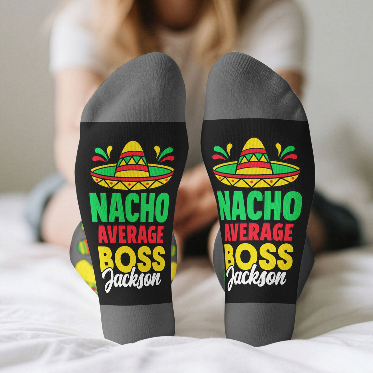 Nacho Avarage Gifts For Boss, Coach, Nurse, Teacher - Personalized Socks