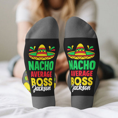 Nacho Avarage Gifts For Boss, Coach, Nurse, Teacher - Personalized Socks