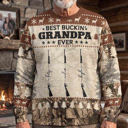 Best Buckin' Papa Ever - Personalized Sweater