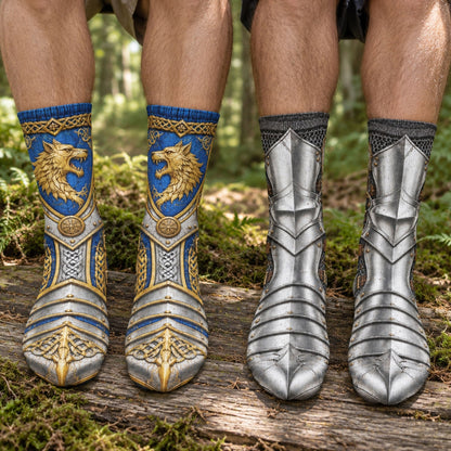 Funny Gag Gifts For Him, Coworkers, Family, Kids - Viking Norse Gaming Lovers - Personalized Socks