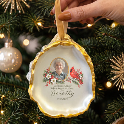 Upload Photo Memorial Loss Gifts Oyster - Personalized Ornament