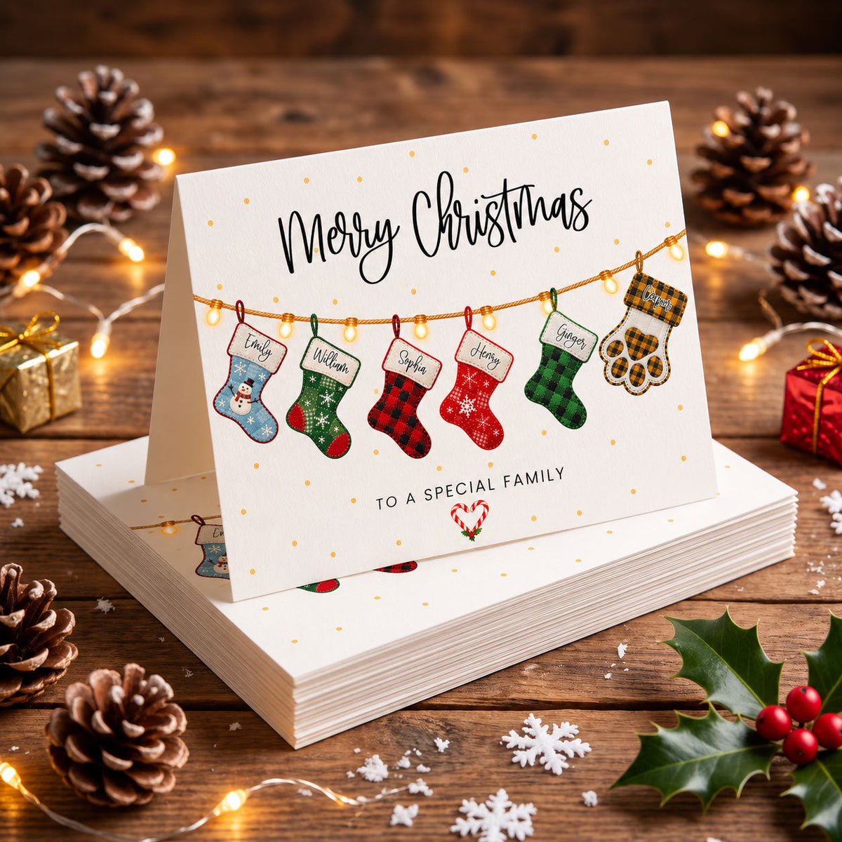 To A Special Family - Personalized Cards