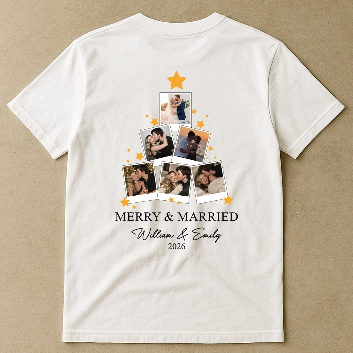 Merry & Married Our First Christmas As Mr. & Mrs. - Matching Shirts - Personalized Shirt